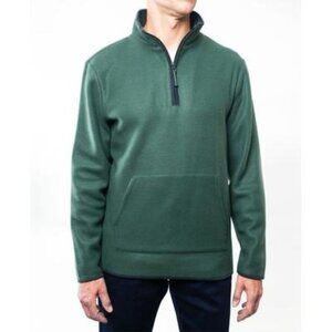 Lazer Men's Polar Fleece Quarter Zip Sweatshirt, Forest, Size M, NWT‎